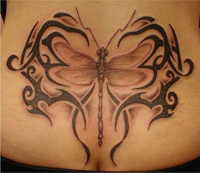 dragonfly tribal tattoo tm1