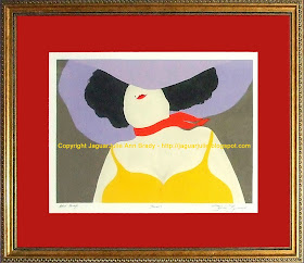 Bernice - Lady in a Large Lavender Hat Framed Art