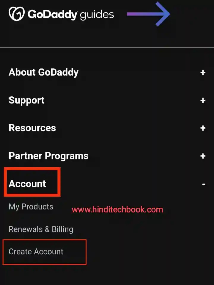 Create Account On GoDaddy