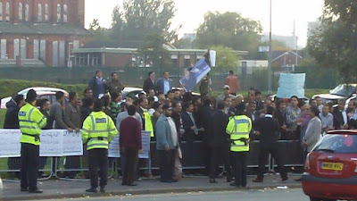 Pakistan Muslim League activists protesting against General Musharraf in Manchester 2010