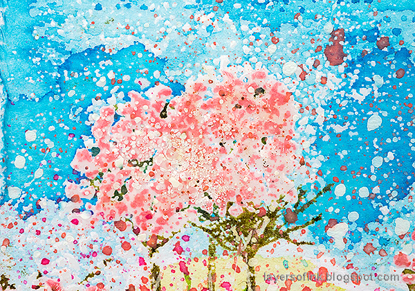 Layers of ink - Cherry Blossom Tree Tutorial by Anna-Karin Evaldsson. With Simon Says Stamp All Seasons Tree stamp set.