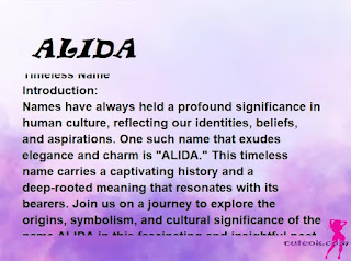 meaning of the name "ALIDA"