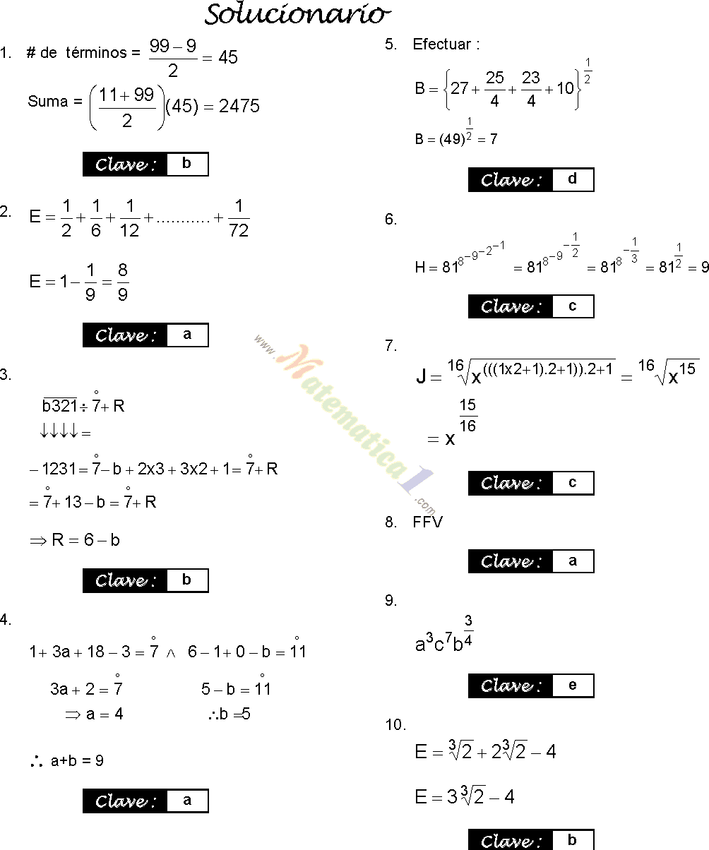 EXAMEN RESUELTO DE APTITUD MATEMÁTICA Y VERBAL DE PRIMERO ...