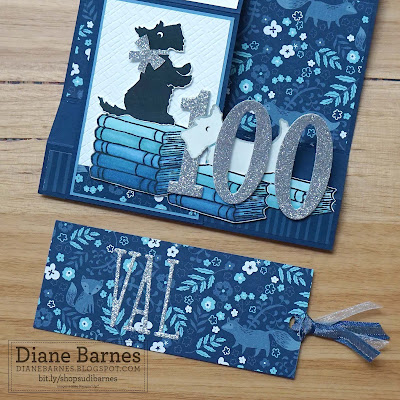 Handmade 100th birthday card faux centre step fancy fold card - by Diane Barnes - colourmehappy - cardmaking - stamping - stampinupcards