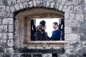 Game of Thrones 8 Jon Snow e Cersei sul set