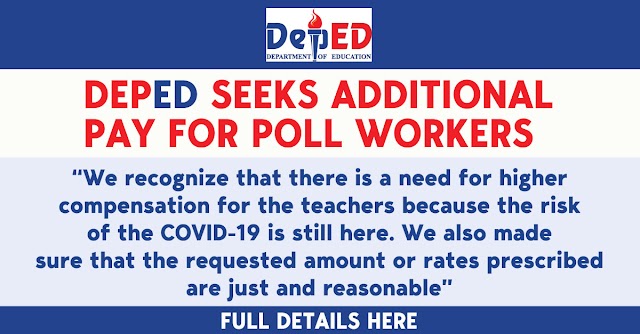 DEPED SEEKS ADDITIONAL PAY FOR POLL WORKERS