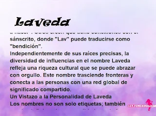 ▷ Significado del nombre Laveda (✔)