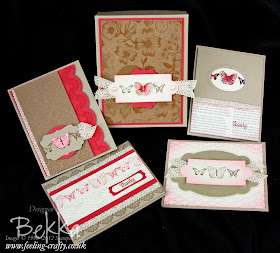 Thank You Kindly Box of Card - A Card Class by Stampin' Up! Demonstrator Bekka Prideaux - check out her classes at www.feeling-crafty.co.uk