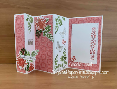 Angela Lovel, Angela's PaperArts: Stampin' Up! Positive Thoughts triple fold card