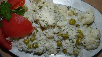 Sałatka z ryżu i kalafiora