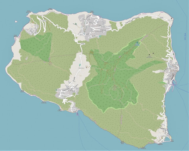 mappa sentieri isola Salina