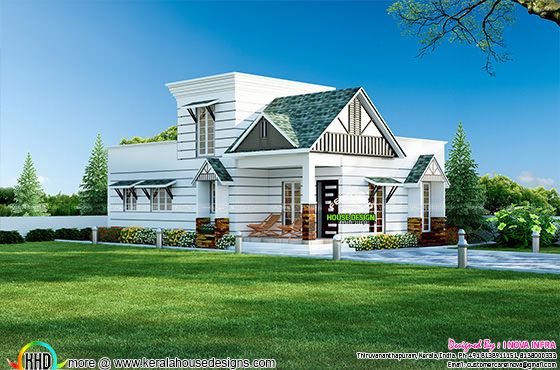 Small colonial style house architecture