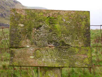 sign for Victoria Cave