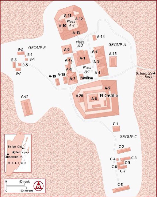 mapa de Xunantunich