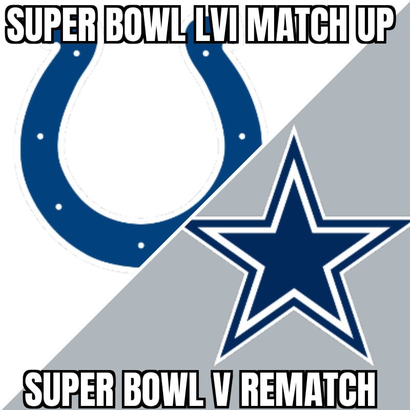 Super Bowl LVI Match Up. Super Bowl V Rematch