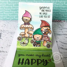 Sunny Studio Stamps: Sliding Window Dies Home Sweet Gnomes Card with Lexa Levana