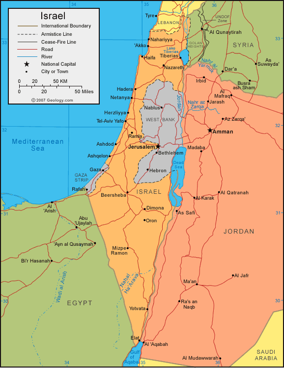 physical map of russia and surrounding countries. Detail Map Jerusalem Israel