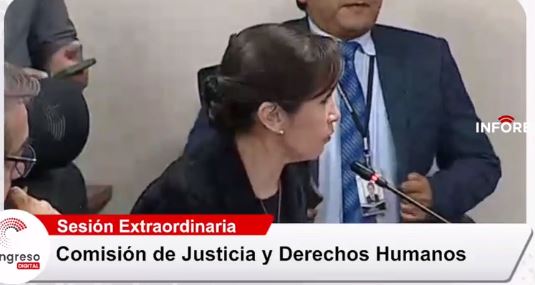 PATRICIA BENAVIDES SE PRESENTA ANTE LA COM. DE JUSTICIA DEL CONGRESO