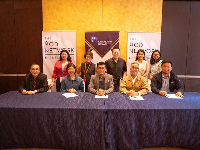 The Public Relations Society of the Philippines (PRSP) signs partnership with The Pod Network (TPN) for the PRSP Education Committee Breaking Down the Buzz