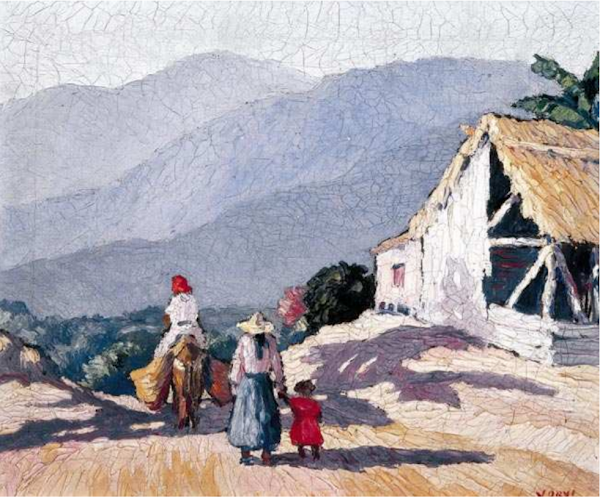 Paisaje, marchanta y otras traseúnta, 1930