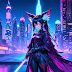Anime Samurai Girl 8K Wallpaper