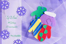 "Let It Snow" Mitten Ornaments