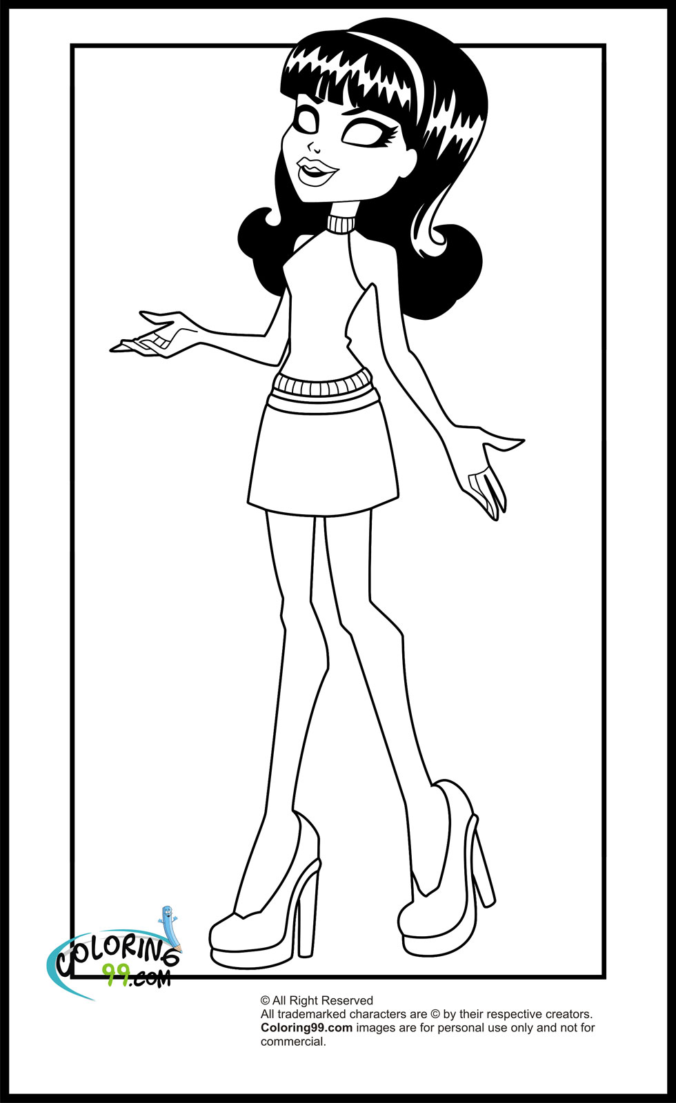 Monster High Coloring Pages | Team colors