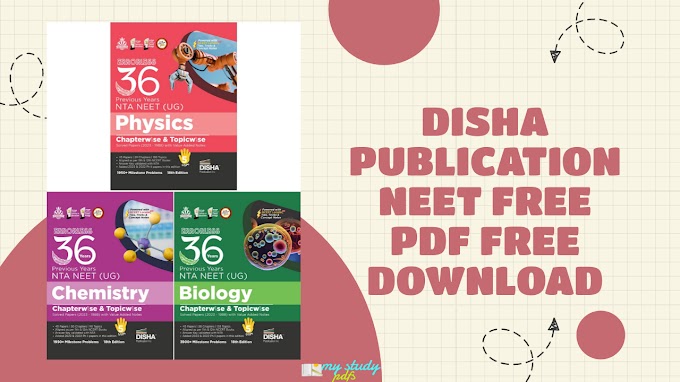 Disha publications NEET Books PDF Free Download