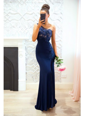 Navy Blue Sheath Bridesmaid Dresses