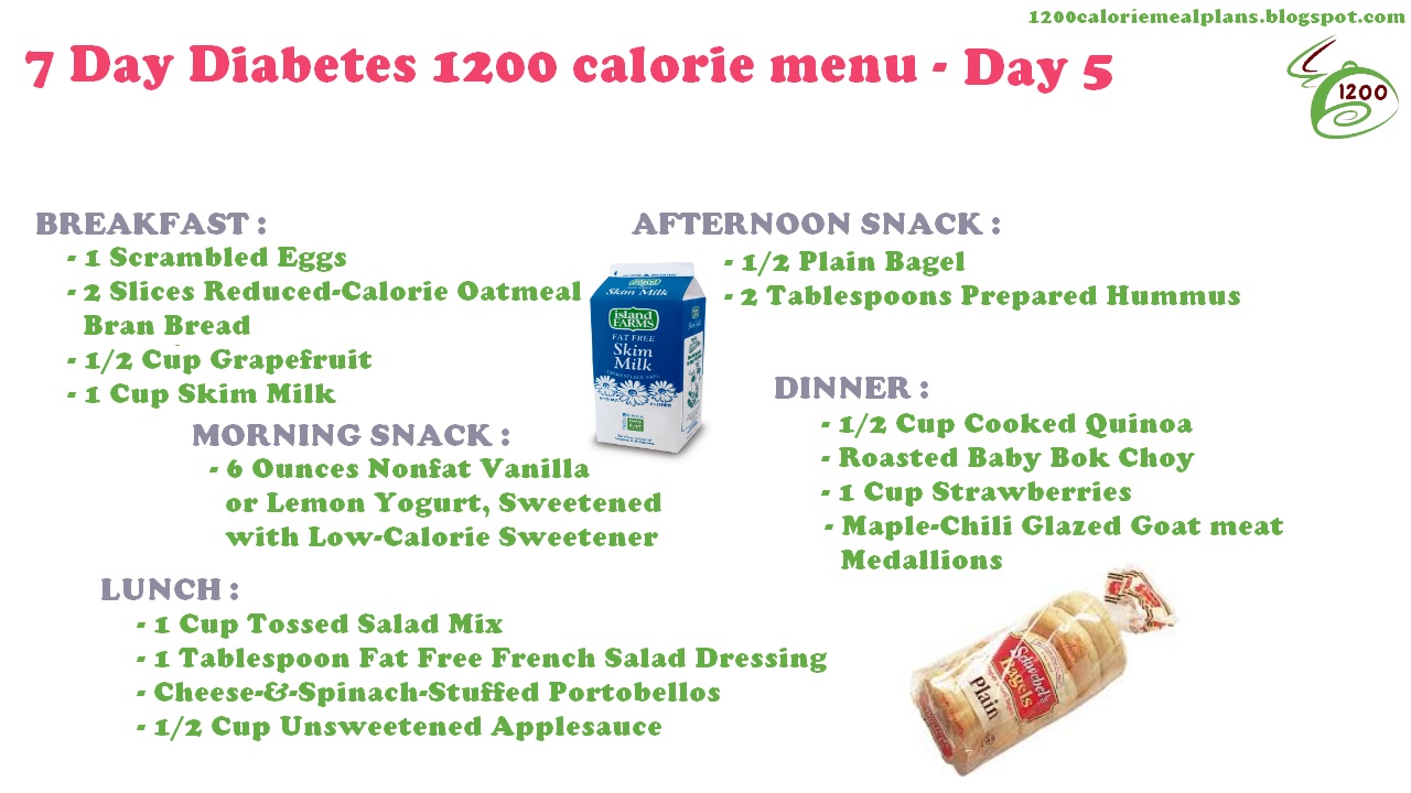 1200 calorie diet menu for 7 days