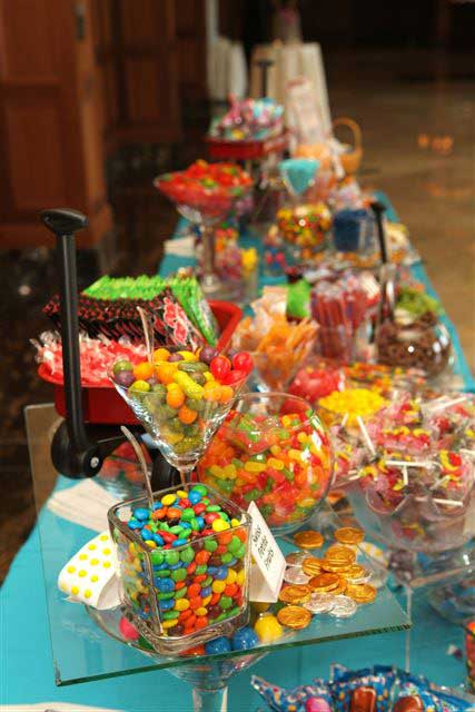 pictures of candy tables at weddings