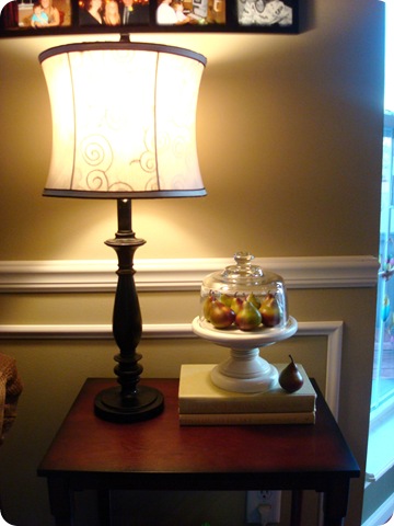 table with cloche