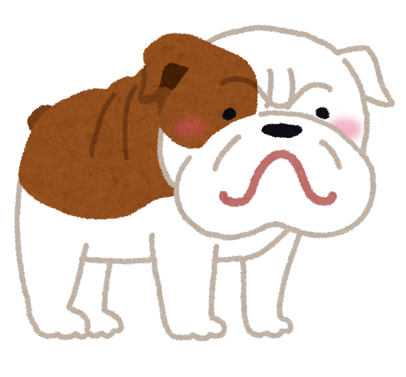 ブルドッグのイラスト 犬 かわいいフリー素材集 いらすとや