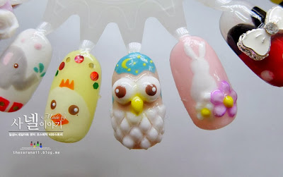 cute animal nail art