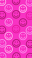 preppy pink smiley face wallpaper