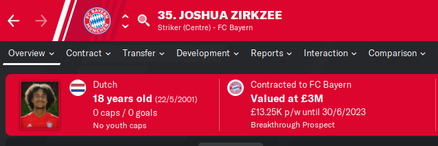 FM20 Wonderkid - Joshua Zirkzee 