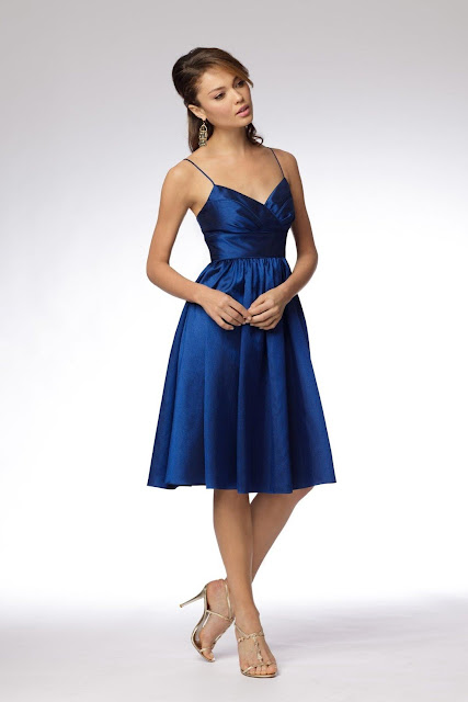 blue bridesmaid dress