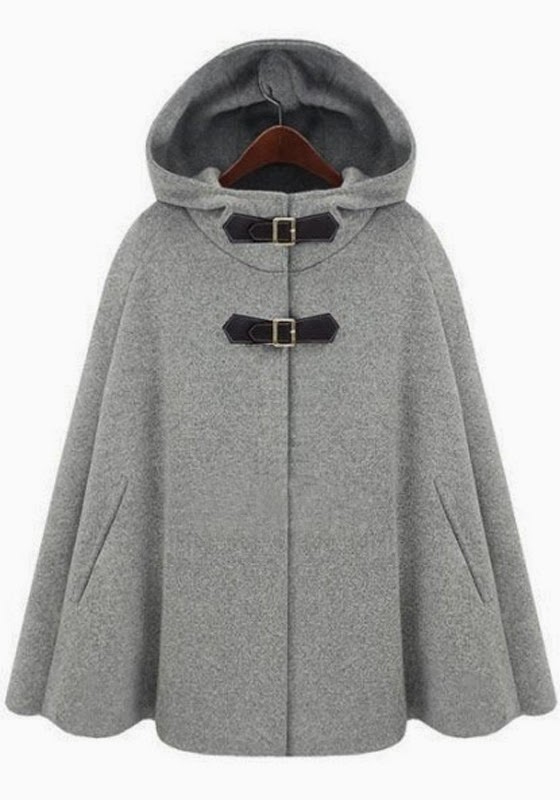  Grey Cape Coat