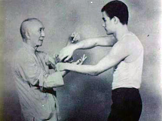 Bruce Lee with his teacher Ip Man