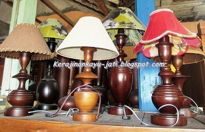 Jual Lampu Meja Kayu  Jati Kerajinan Kayu  Jati