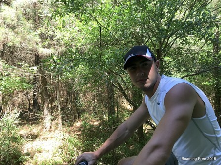 Riding the trails