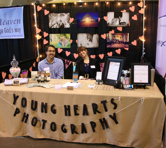 her expo booth She and her friend own their own wedding photography