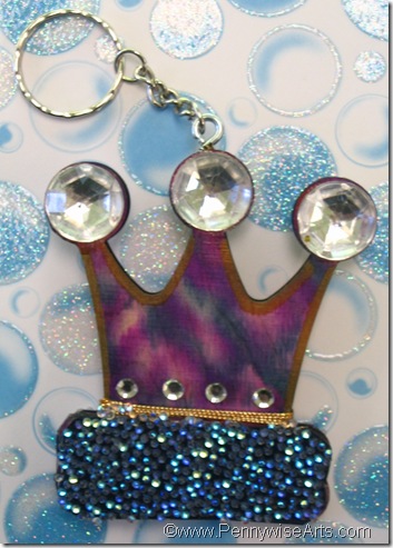 Royal Bubble Bead Keychain