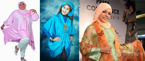 model baju gaun muslim orang gemuk