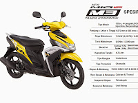 Harga Yamaha Mio M3 125 Blue Core Rp 13,98 Juta