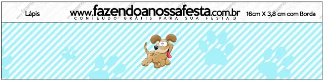 Perrito Divertido: Etiquetas para Candy Bar para Imprimir Gratis.