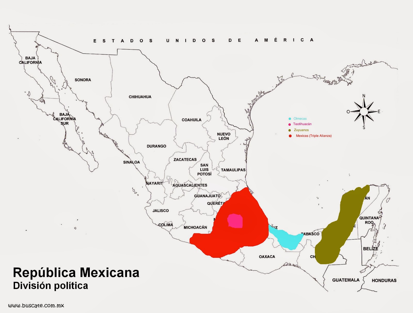 Historia Sociopolítica de México Mapa de Mesoamérica con