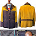 Jack C. Miles two tone halfbelt leather jacket