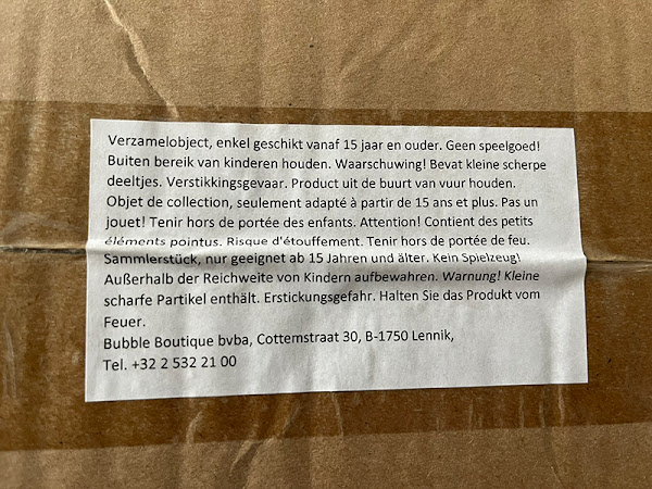 Warning on the dollcase box - this is not a toy and it's intended for people ages 15 and up