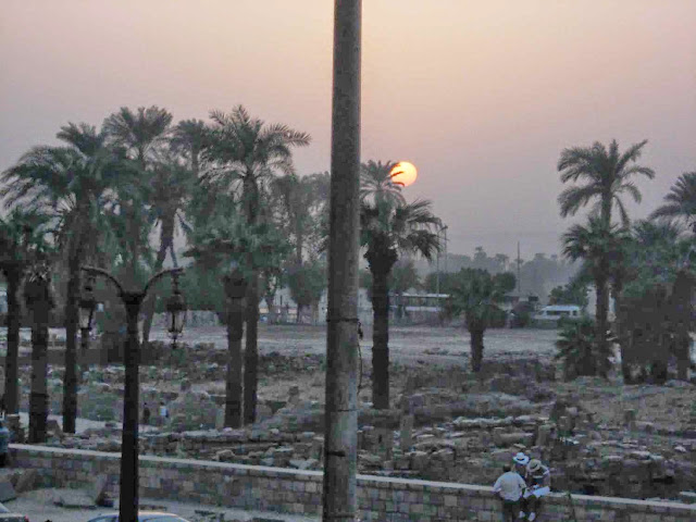 Dusk in Luxor - with the Aten clearly visible